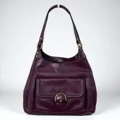 美品 コーチ ホーボー ワンショルダー ショルダーバッグ ボルドー トートバッグ