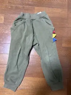 カラフルディテールの裏起毛ロングパンツ 110cm