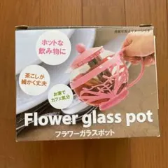 ガラスポット　急須　赤　茶こし付き　昭和レトロのサムネイル