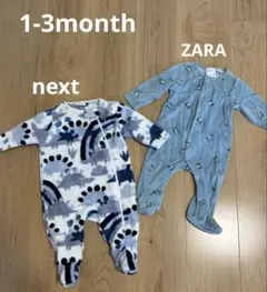 1-3month カバーオール2点おまとめ