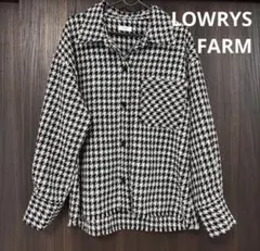 【美品】 LOWRYS FARM アソートツイードシャツ 千鳥柄のサムネイル