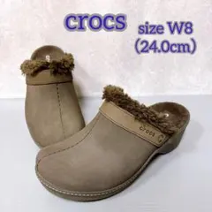 限定品 【crocs】 クロックス （24cm） クロッグサンダル ボア付 厚底