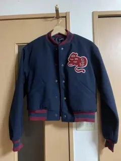 ネイビー スタジャン デザイン刺繍