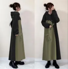 ミリタリー ロングワンピース