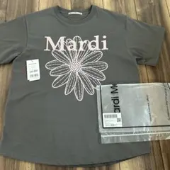 【一度着用美品】Mardi Mercredi Tシャツ　刺繍　グレー✖️ピンク刺繍のサムネイル