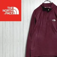 ノースフェイス　フリースジャケット　刺繍ロゴ　パープル　アウトドア　古着女子XS