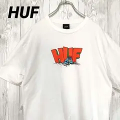 HUF ハフ Tシャツ 白 ホワイト L ストリート レアデザイン プリント