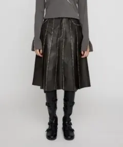 LAGUAGEM FAUX LEATHER PLEATS スカートのサムネイル