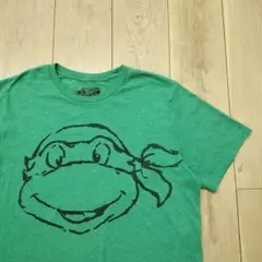 US古着Tシャツ ニンジャタートルズ オールドネイビー グリーン 緑 L