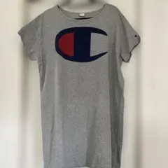 Champion グレー 半袖カットソーワンピース