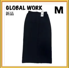 新品　グローバルワーク　ジョーゼットナロースカート ブラック M