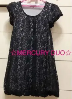 MERCURYDUO ワンピース 黒　マーキュリーデュオ　レース　夏　ワンピ