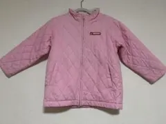 ミキハウス ピンク キルティング ジップアップコート　120