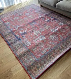 伝統的な赤いラグ 約200x150cm