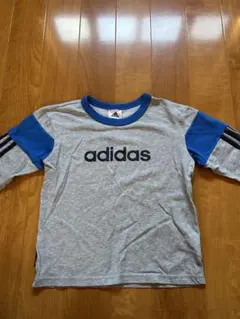 adidas 長袖カットソー 120cm グレー/ブルー