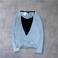 新品 ドレープ レイヤード カシュクール ロンT
