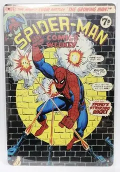 新品 スパイダーマン ブリキ看板 アメコミ レトロ ポスター