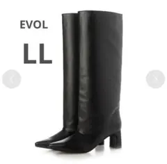 EVOL ポインテッドワイドシャフトブーツ LL ブラック　25㎝