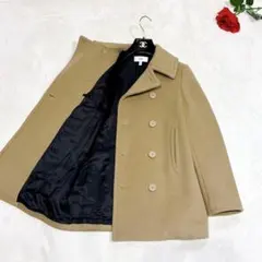 ほぼ未使用✨　ハイク　hyke ウール　ピーコート　ベージュ　3 レディースのサムネイル