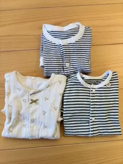 2wayオールドレスオール カバーオール 3枚セット 50-60