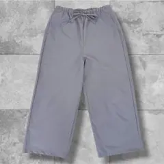 美品 24SS ミズイロインド ワイドパンツ イージー ウエストシャーリング 灰