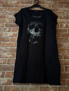 ヒステリックグラマー レディースF Tシャツ　TRYGOD別注　スカル　ドクロ HYSTERIC GLAMOUR ヒステリックグラマー ドクロ Tシャツ 黒 ブラック