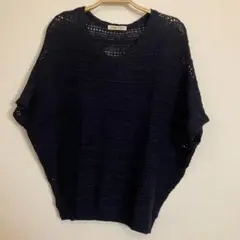 chambre de nimesシャンブルドニーム　透かし編みニット　半袖のサムネイル