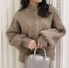 SNIDEL スナイデル ビジューボタンカーディガン