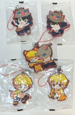 鬼滅の刃　ラバーマスコット　嘴平伊之助と我妻善逸のセット