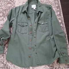 FOREVER21 オリーブグリーン 長袖シャツ L