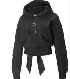 Puma クロップト パーカー 背中空き 紐 リボン