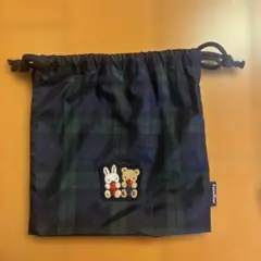 【本日夕方まで特別価格】美品　ファミリア　巾着　ブラックウォッチ