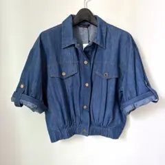 新品　ZARA ザラデニム　 ジャケット リネンショートスリーブジャケット