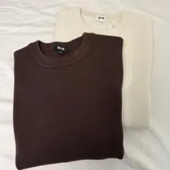 ウォッシャブルミラノリブクルーネックセーター ホワイト