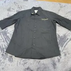 VANQUISH GOLD ロールアップ半袖シャツ 刺繍 クラウン 黒金　日本製のサムネイル