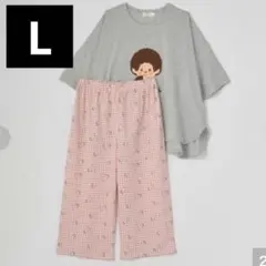 モンチッチ ルームウェア 半袖 モンチッチ サガラ刺繍パジャマ　Lのサムネイル