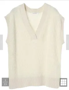 新品タグ付き　アメリカンホリック　テープヤーン　Vネックニットベスト　ジレ