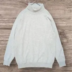 【美品】大きいサイズ ピュアカシミヤ100% タートルネック セーター ニット