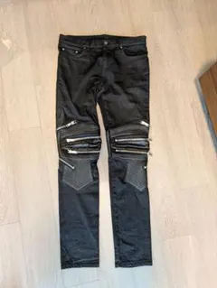 新品16AW エディ期 サンローラン D04 バイカーデニム 29 黒チェーン