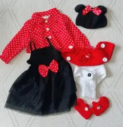 新生児 ニューボーンフォト ハロウィン ミニーマウス風ベビーコスチュームセット