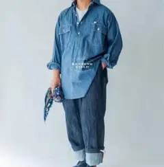 ケネスフィールド シャンブレー プルオーバーシャツ