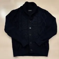 ZARA MAN ケーブルニットカーディガン　ウール