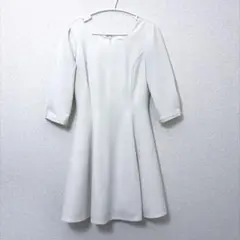 Rady アイボリー Aライン 七分袖 ワンピース