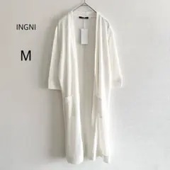 【新品】 INGNI イング カーディガン 七分袖 ロング丈　ホワイト 白 Mのサムネイル