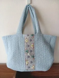 ヌビバッグ インド刺繍 ハンドバッグ 大人可愛い 韓国風 ハンドメイド（A675のサムネイル
