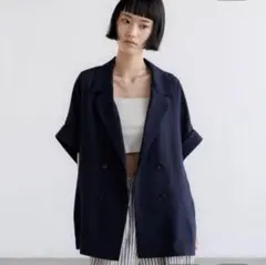 LOWRYSFARM バスケットダブルジャケット ネイビーのサムネイル