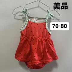 スイカ　ロンパース　カラフル　韓国子供服　海外子供服　夏服