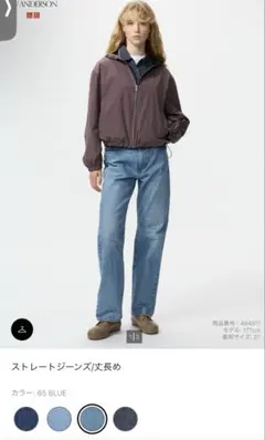 JW ANDERSON ストレートデニム　22インチ丈長め