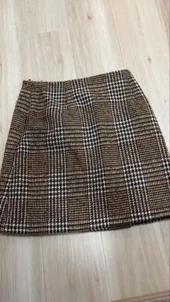 GU チェック柄タイトスカート S