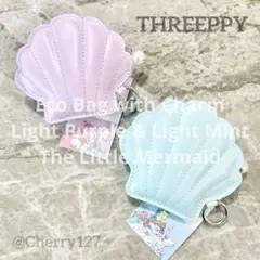 【即日発送】貝殻型 チャーム付 エコバッグ アリエル リトル・マーメイド 2色